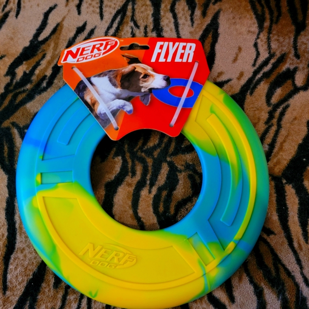 NERF Dog Flyer - Blue and Yellow Tie Dye